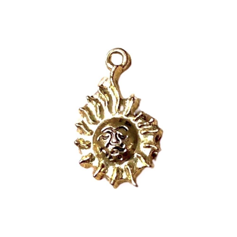 🔴 5 for $10 ONE Vintage Style Gold Tone Sun Pendant